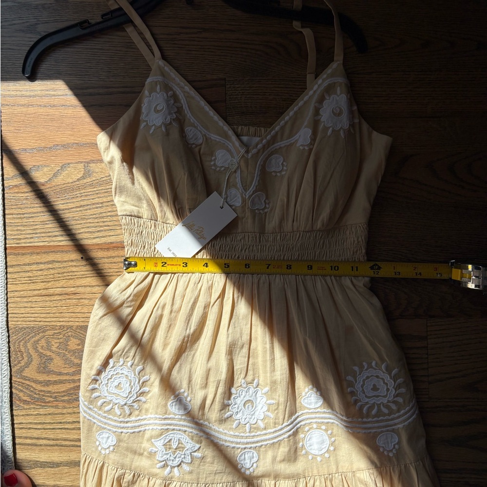 NWT Lilly Pulitzer Sand Bar Aviry Embroidered Cotton Dress, 00 - Picture 8 of 10